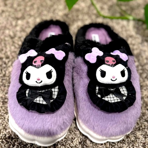 New Sanrio KUROMI size 7 BLACK PURPLE COLOR SO SOFT - Picture 5 of 11